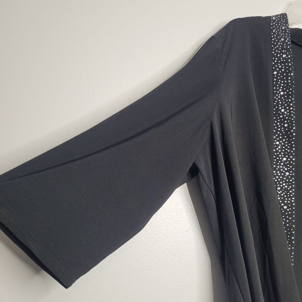 R&M Richards black sparkly open front special occ… - image 3